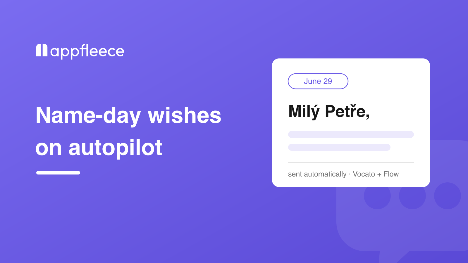 Automatic name-day greeting for a customer on Shopify