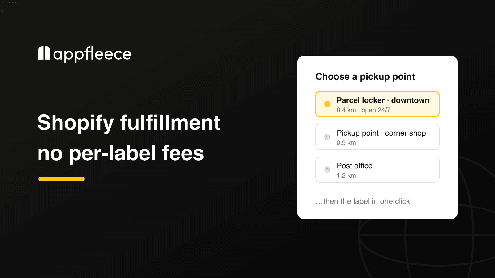 Pickup point selection and label printing for European carriers on Shopify